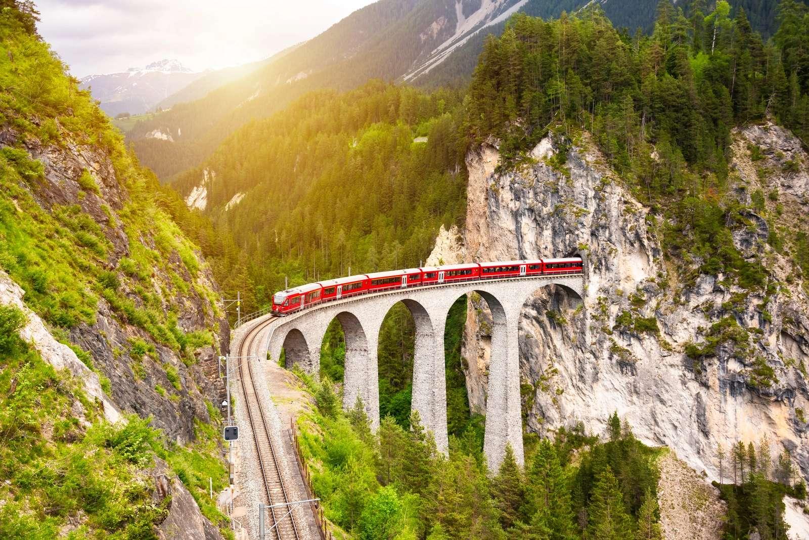 Swiss Train Bridge