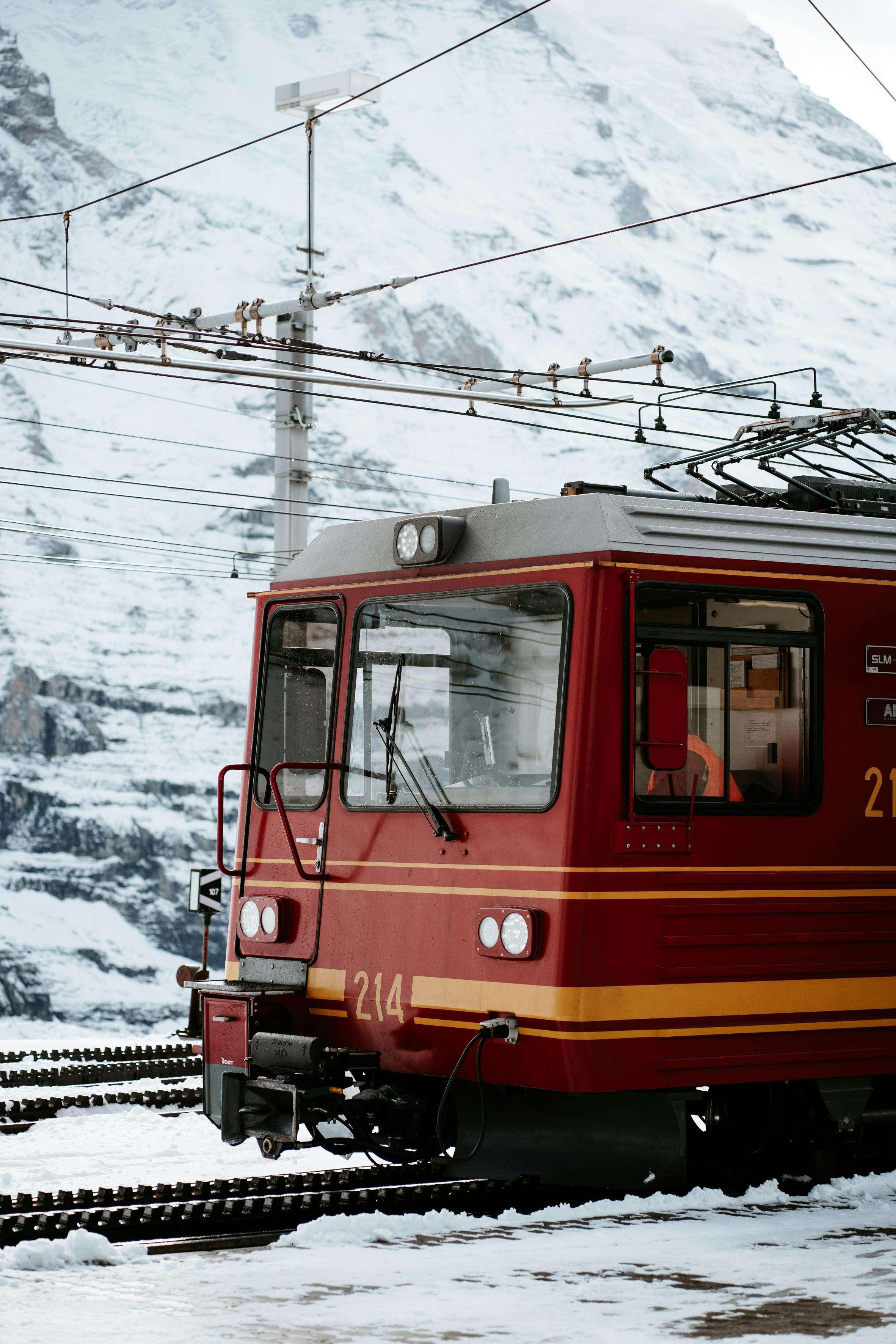 Swiss Train Snow
