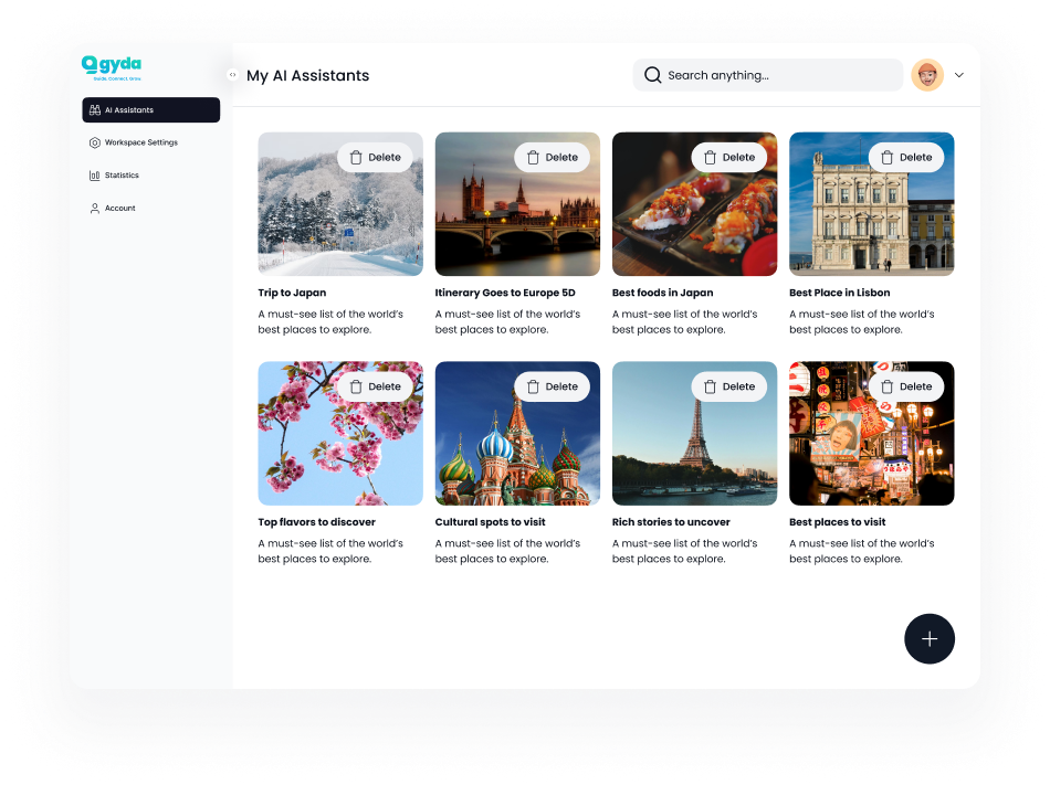 Gyda Dashboard Mockup